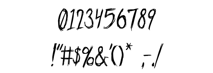 Outrage PG Font OTHER CHARS
