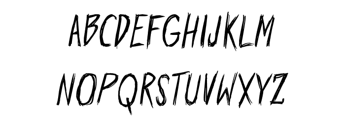 Outrage PG Font LOWERCASE
