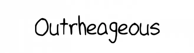 Outrheageous  تنزيل الخطوط