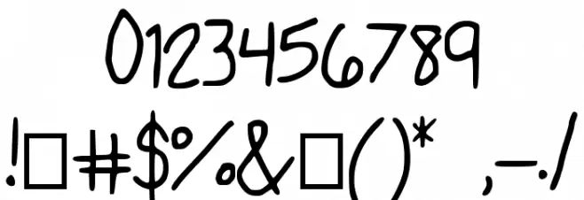 Outrheageous Font OTHER CHARS