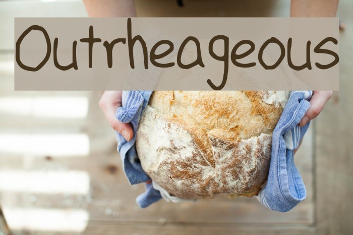 Outrheageous Font examples