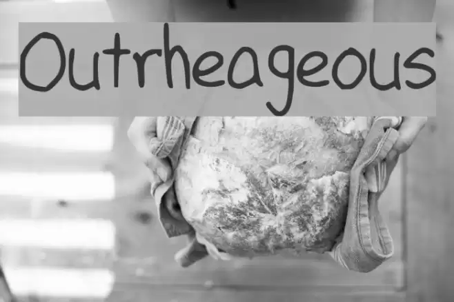 Outrheageous Font examples