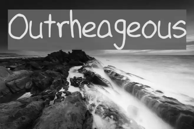 Outrheageous Font examples