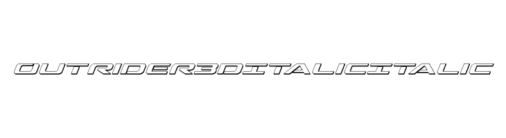 Outrider 3D Italic Italic  font caratteri gratis