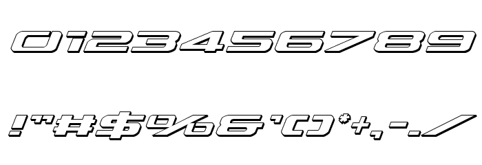 Outrider 3D Italic Italic Font OTHER CHARS
