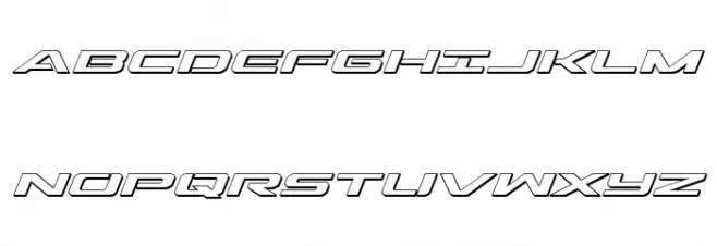 Outrider 3D Italic Italic Polices MAJUSCULES