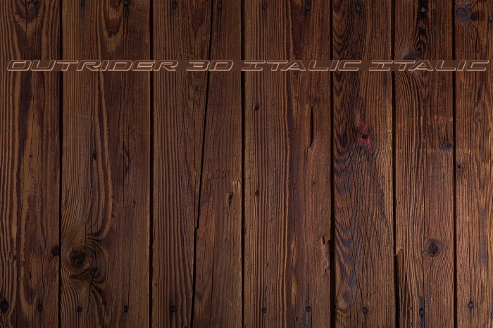 Outrider 3D Italic Italic Font examples