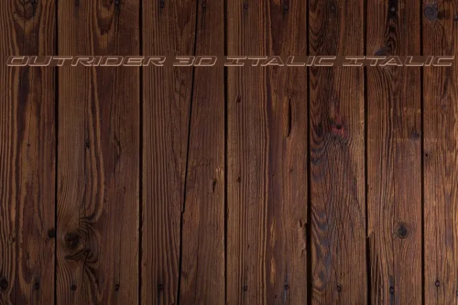 Outrider 3D Italic Italic Example 3