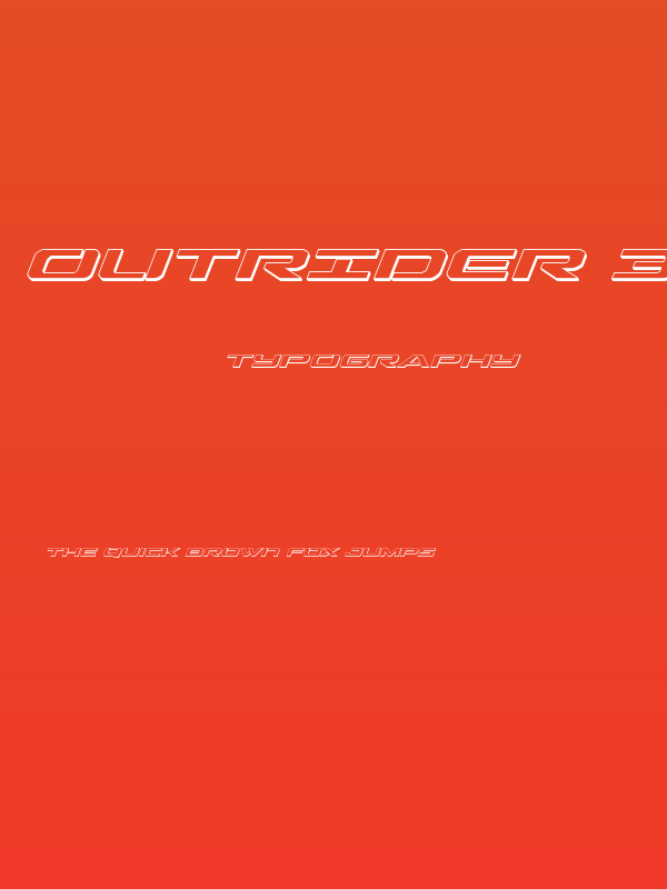 Outrider 3D Italic Italic Poster
