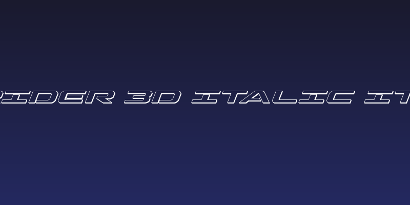 Outrider 3D Italic Italic Social Header
