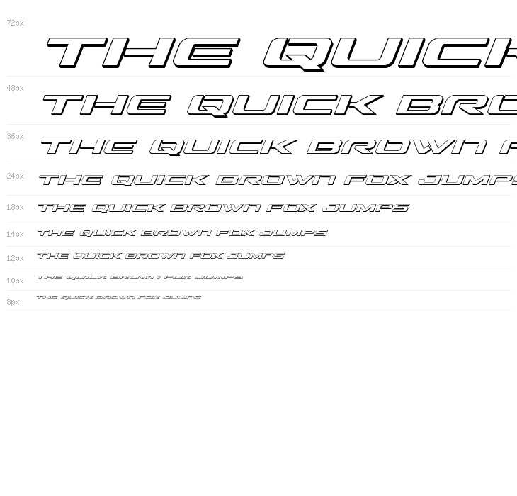 Outrider 3D Italic Italic Waterfall