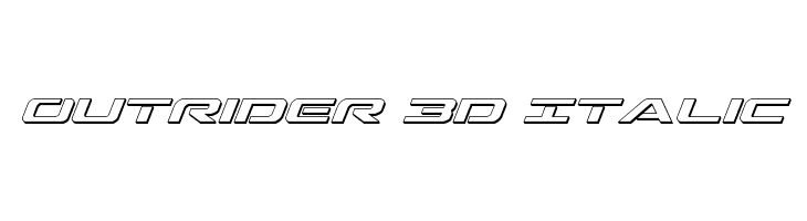 Outrider 3D Italic Font