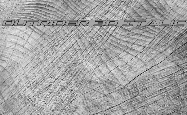 Outrider 3D Italic Font examples