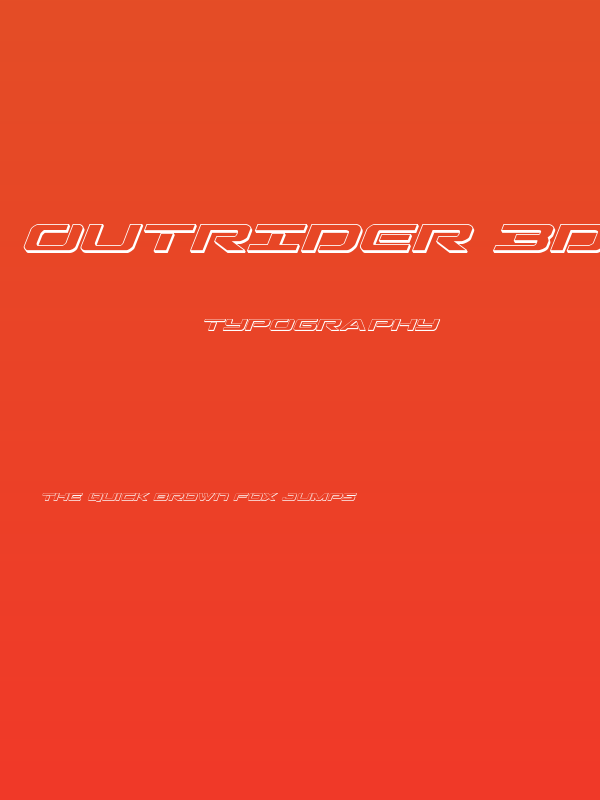 Outrider 3D Italic Poster