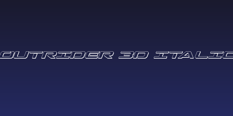 Outrider 3D Italic Social Header