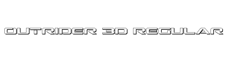 Outrider 3D Regular  Descarca Fonturi Gratis