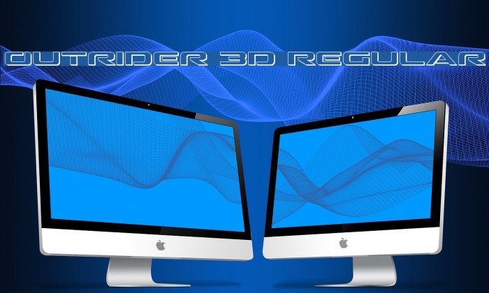 Outrider 3D Regular Font examples