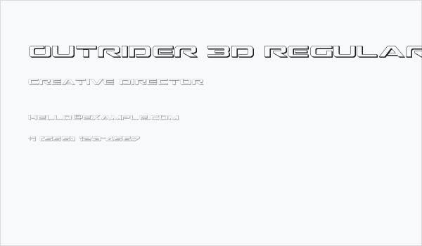 Outrider 3D Regular Business Card