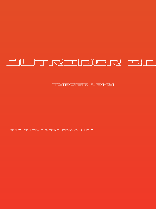 Outrider 3D Regular Poster