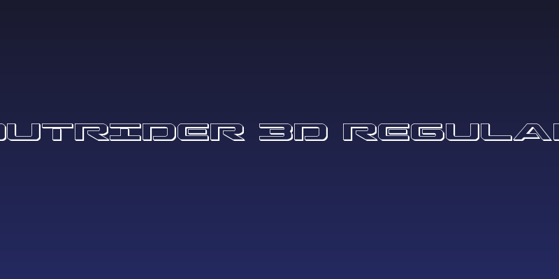 Outrider 3D Regular Social Header