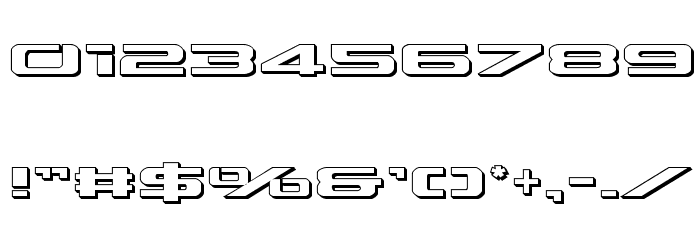 Outrider 3D Font OTHER CHARS