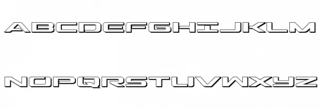 Outrider 3D Font Litere mari