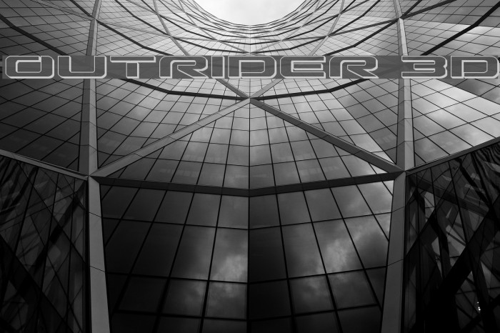 Outrider 3D Font examples