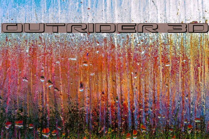Outrider 3D Font examples