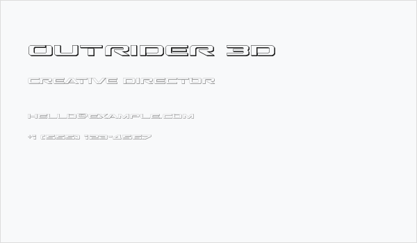 Outrider 3D Business Card
