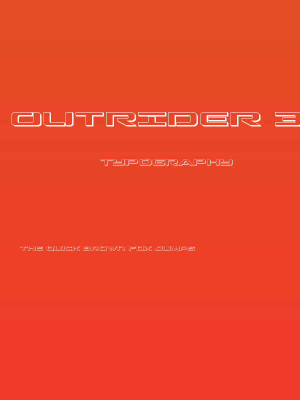 Outrider 3D Poster