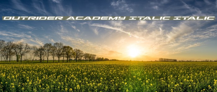 Outrider Academy Italic Italic Font examples