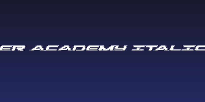 Outrider Academy Italic Italic Social Header