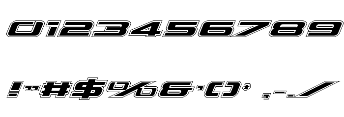Outrider Academy Italic Font OTHER CHARS