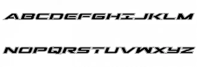 Outrider Academy Italic फ़ॉन्ट अपरकेस
