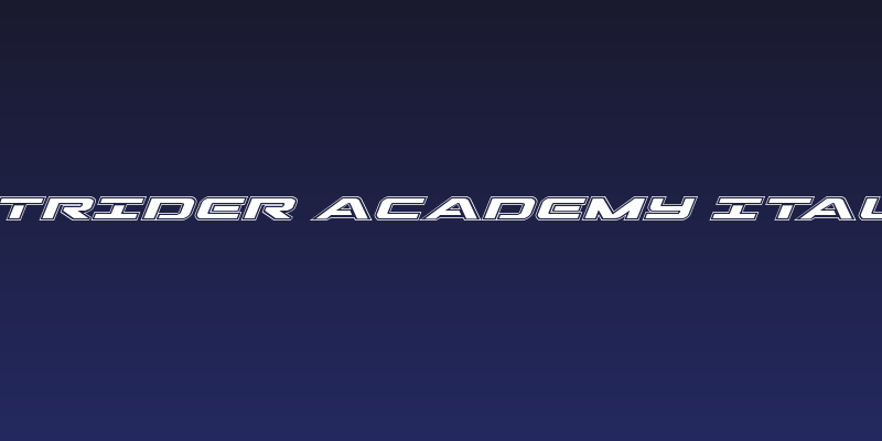Outrider Academy Italic Social Header
