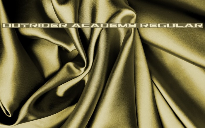 Outrider Academy Regular Font examples