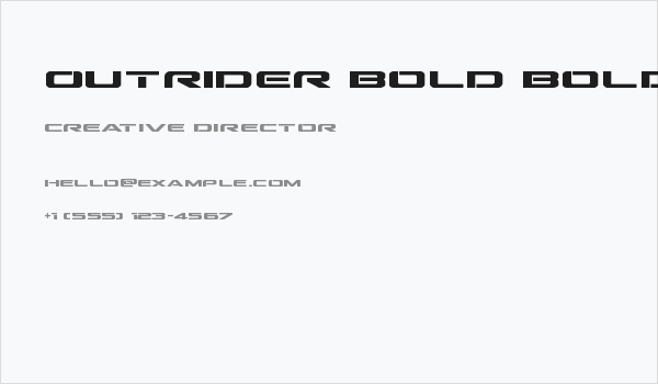 Outrider Bold Bold Business Card