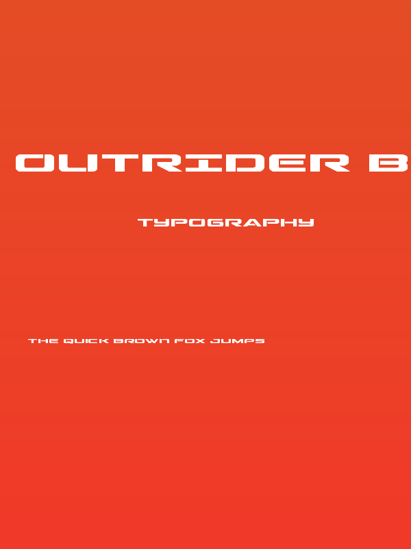 Outrider Bold Bold Poster