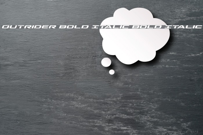Outrider Bold Italic Bold Italic Font examples