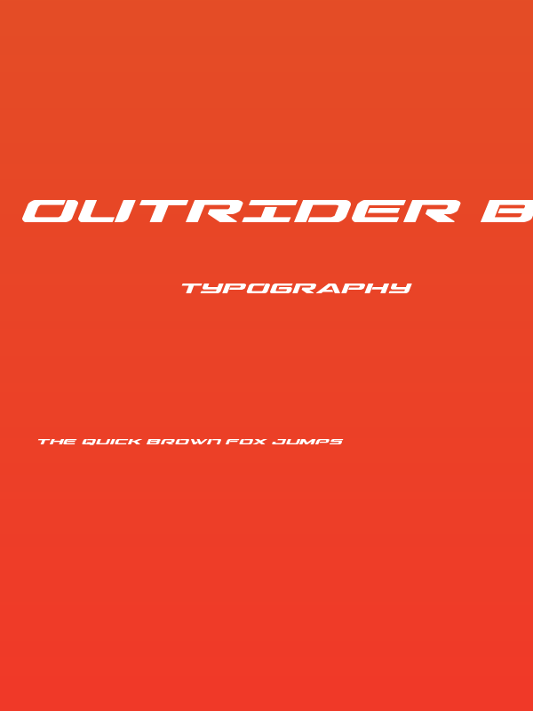 Outrider Bold Italic Bold Italic Poster