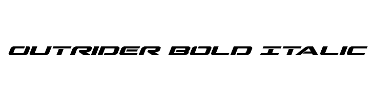 Outrider Bold Italic Font
