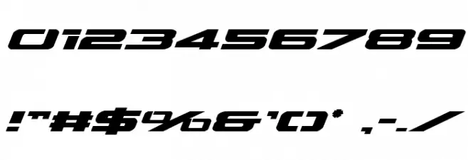 Outrider Bold Italic  