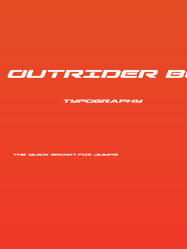 Outrider Bold Italic Poster