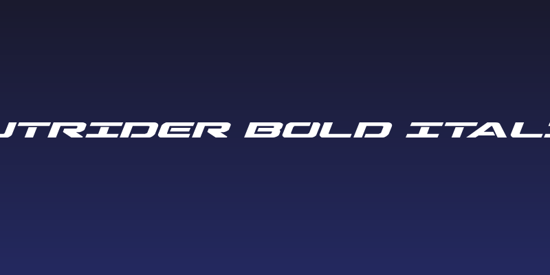 Outrider Bold Italic Social Header