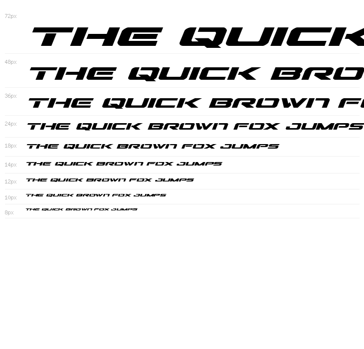 Outrider Bold Italic Waterfall