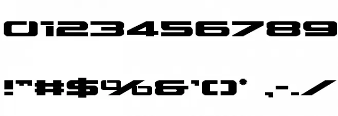 Outrider Bold Font OTHER CHARS