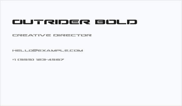 Outrider Bold Business Card