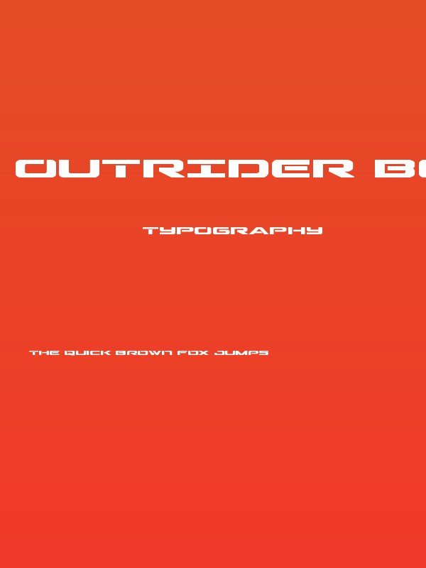Outrider Bold Poster