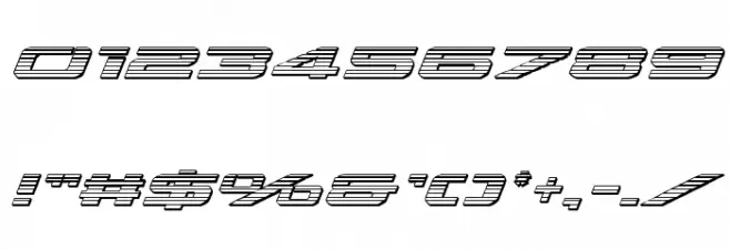 Outrider Chrome Italic Italic Font OTHER CHARS