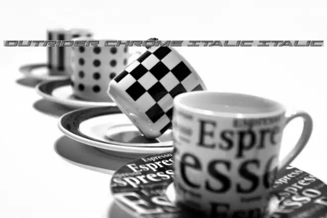 Outrider Chrome Italic Italic Font examples